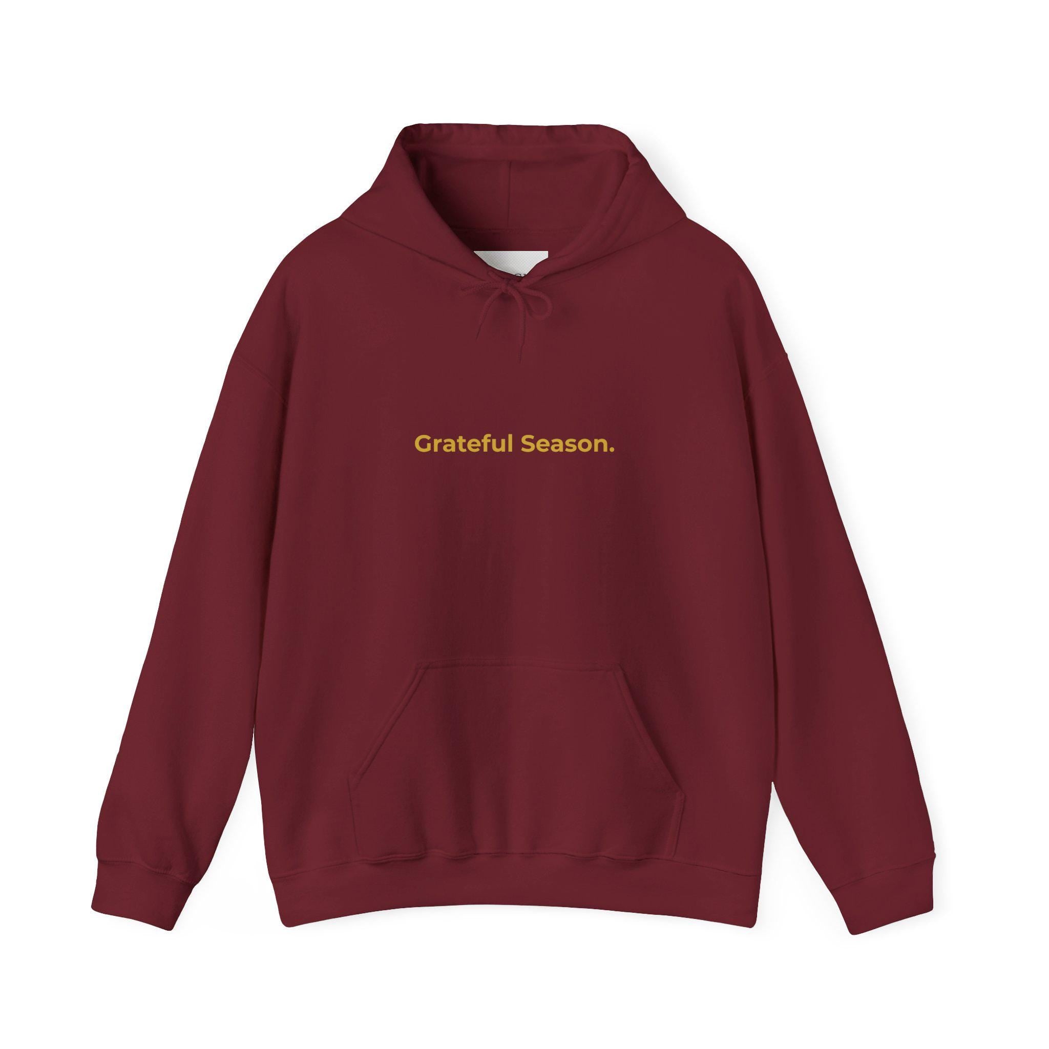 Grateful Season Hoodie: Minimalist Unisex Cotton Blend Sweatshirt