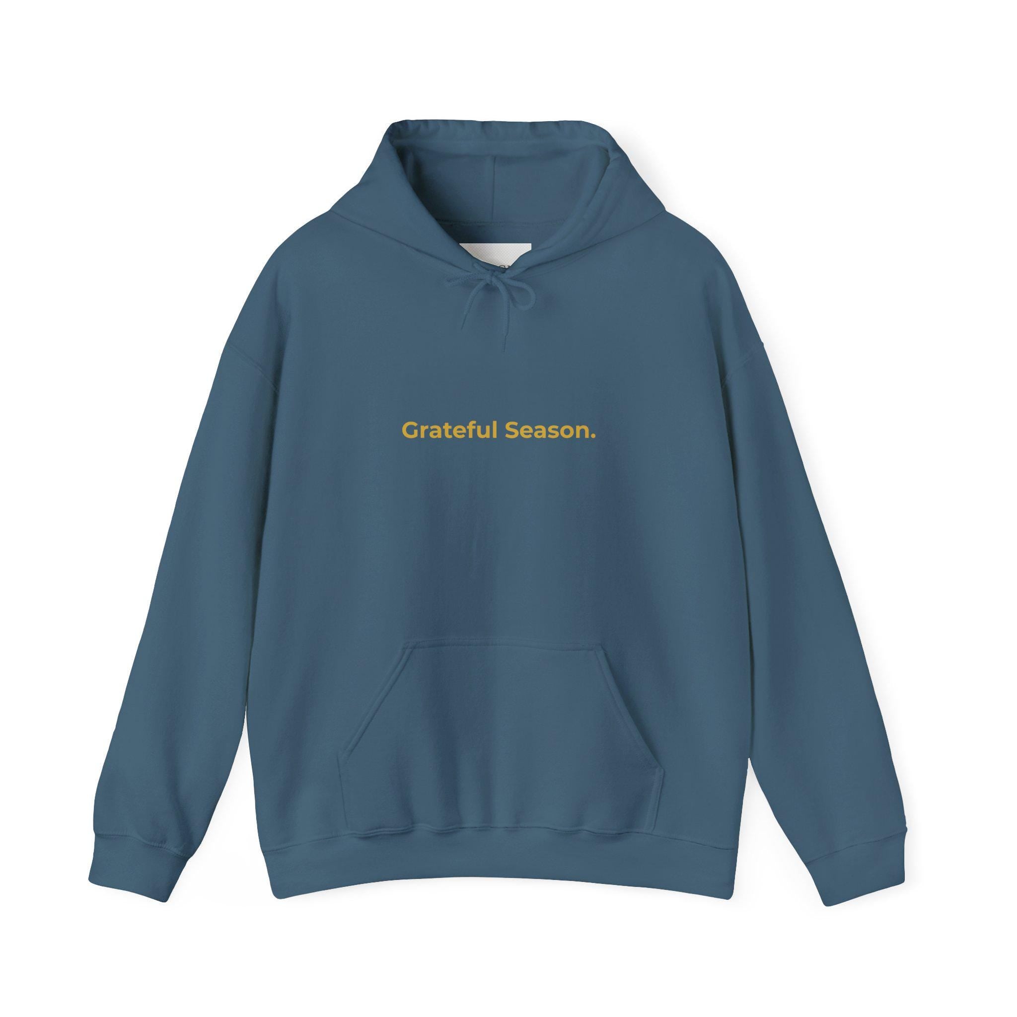Grateful Season Hoodie: Minimalist Unisex Cotton Blend Sweatshirt