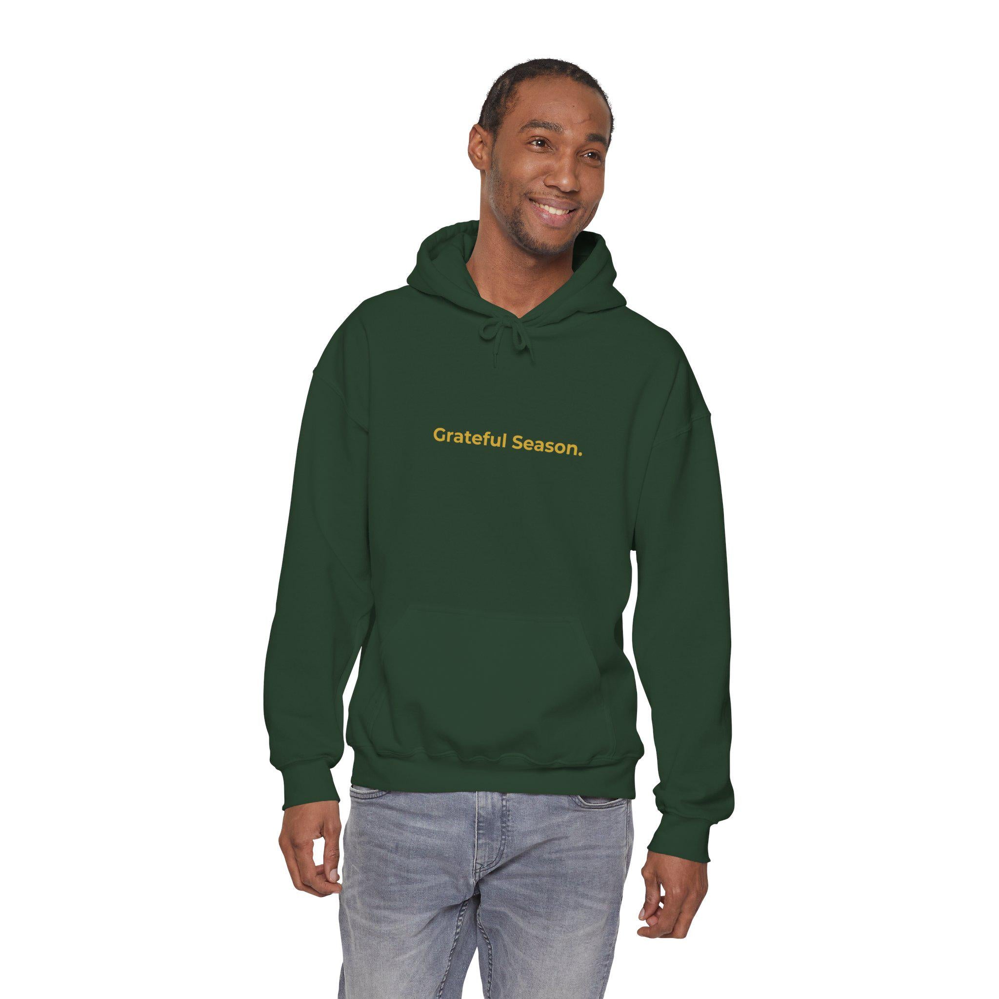 Grateful Season Hoodie: Minimalist Unisex Cotton Blend Sweatshirt