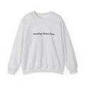 Resting Witch Face Sweatshirt | Front "Resting Witch Face" | Back "Aligned, Not Tamed" | Unisex Heavy Blend