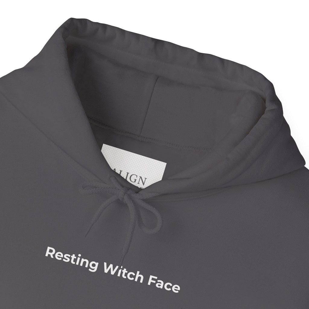 Resting Witch Face Hoodie | Unbothered Back Print, Soft Cotton Blend