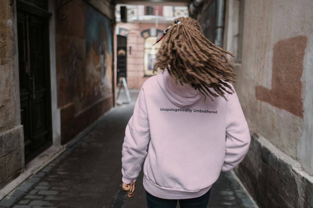 Resting Witch Face Sweatshirt | Front "Resting Witch Face" | Back "Aligned, Not Tamed" | Unisex Heavy Blend